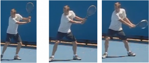 revers tennis deux mains boucle