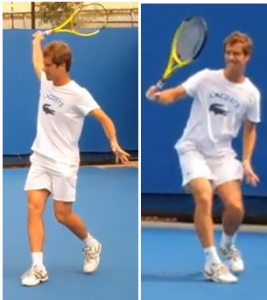 revers tennis une main relâchement