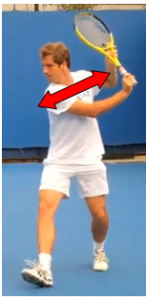 revers tennis une main orientation épaules