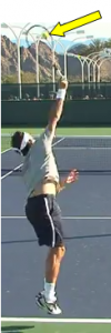 Lancer de balle service Federer