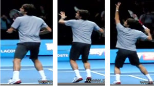Placement smash Federer