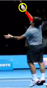 Prise smash Federer