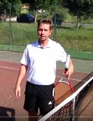 Prise au tennis coup droit position