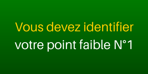 Pour progresser, identifiez votre point faible