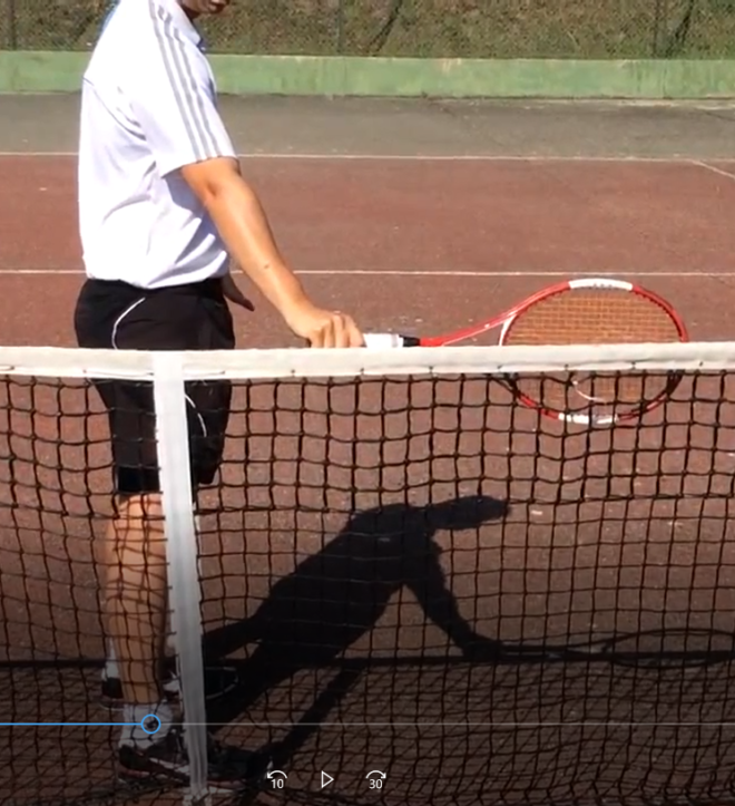 exercice revers tennis prise